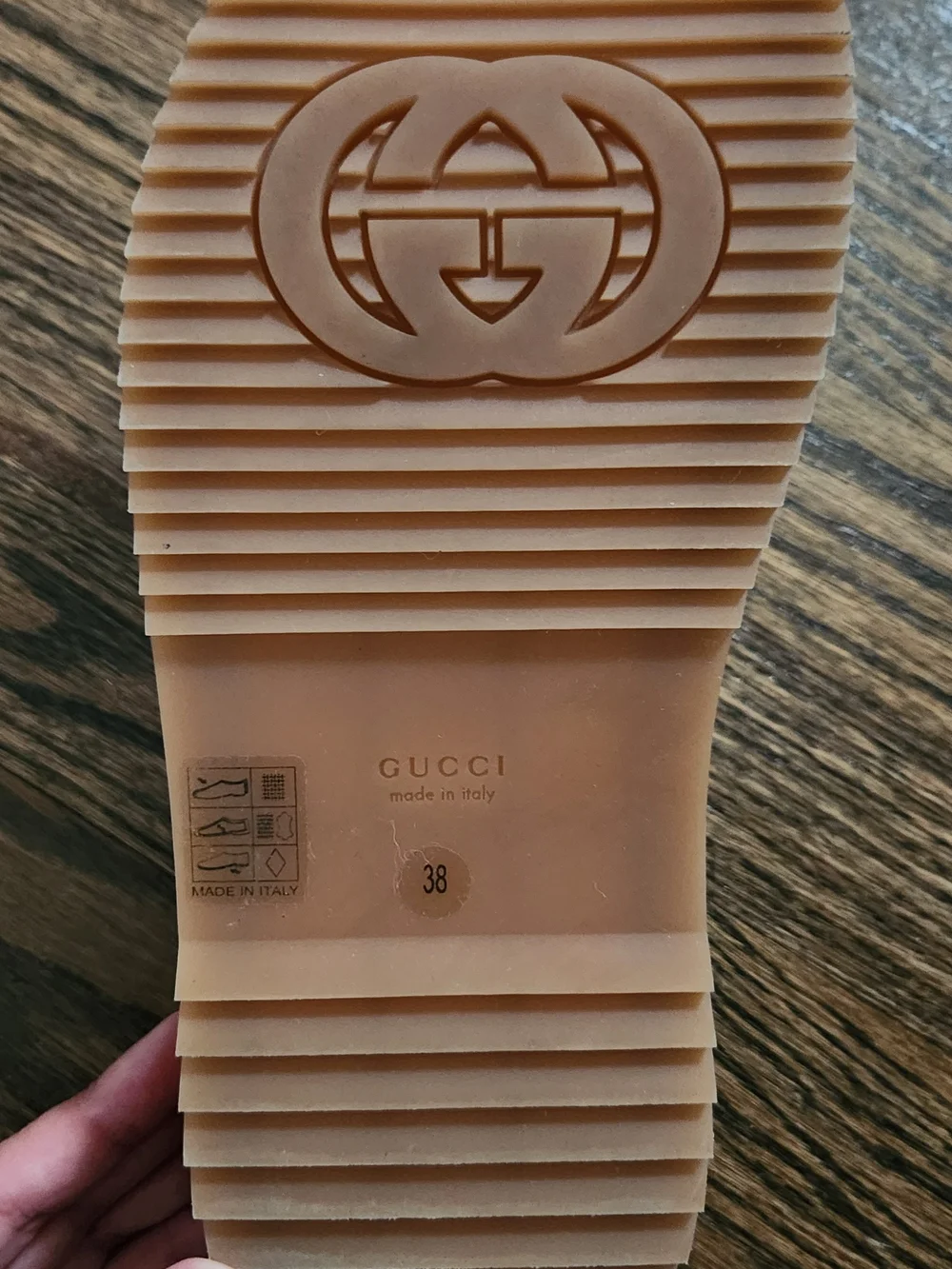 Gucci Canvas GG Monogram Angelina Platform Slide Sandals